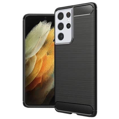 Techsuit CarbonFiber - θήκη για Samsung Galaxy S21 Ultra 5G - Μαύρο