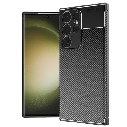 Techsuit CarbonFiber - θήκη για Samsung Galaxy S23 Ultra - Μαύρο