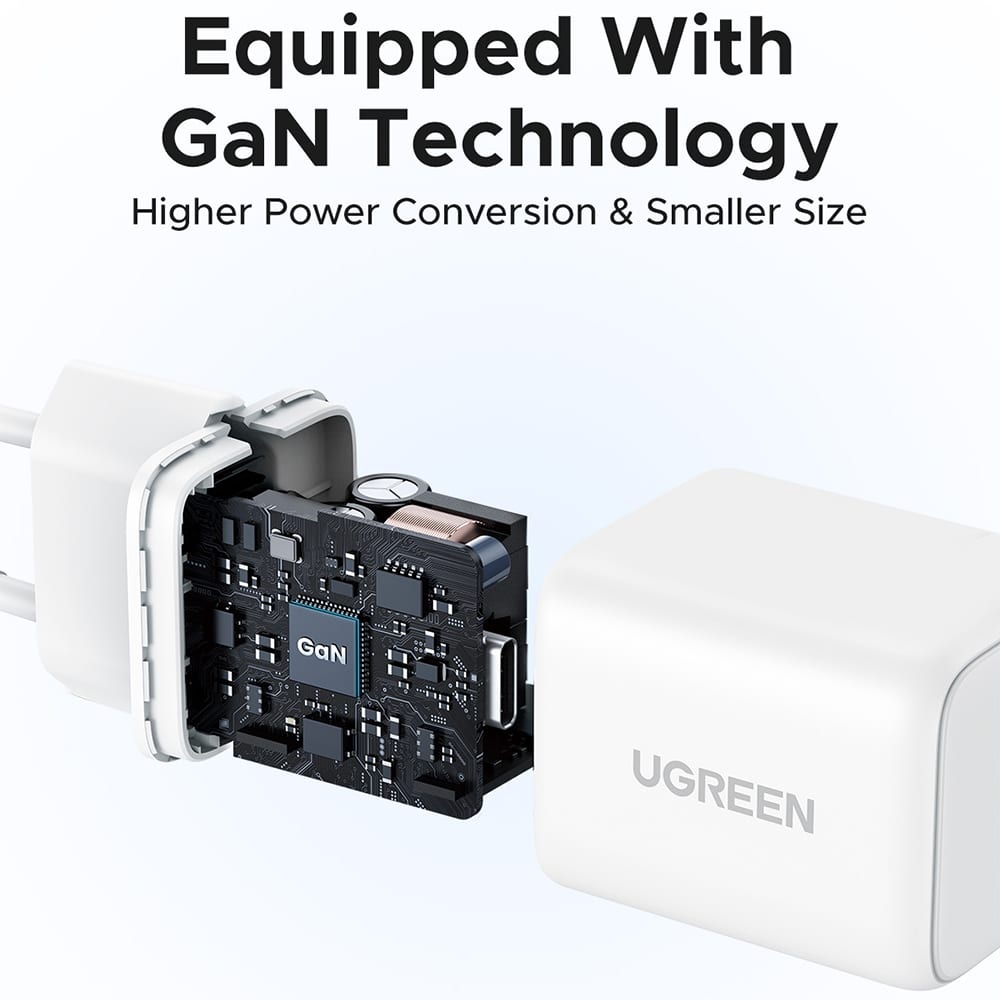 Ugreen - Wall Charger X512 (55554) - USB-C, Gan, Fast Charging, 20w, Pd3.0, Qc4, 3a - White - Image 5