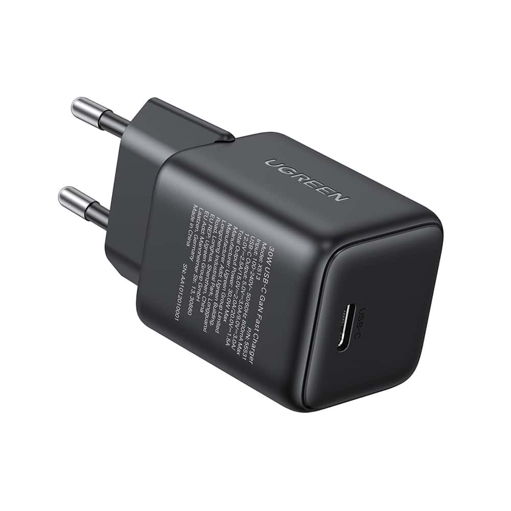 Ugreen - Wall Charger X513 (65007) - USB-C, Gan, Fast Charging, 30w, Qc4, 5v/3a - Black - Image 4