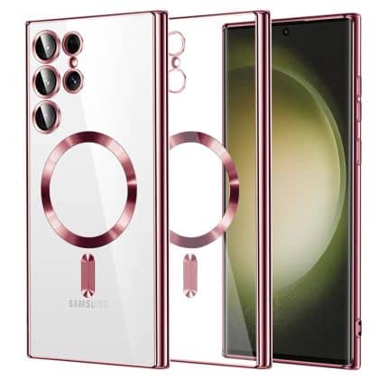 Techsuit Luxury Crystal MagSafe - θήκη για Samsung Galaxy S23 Ultra - Ροζ
