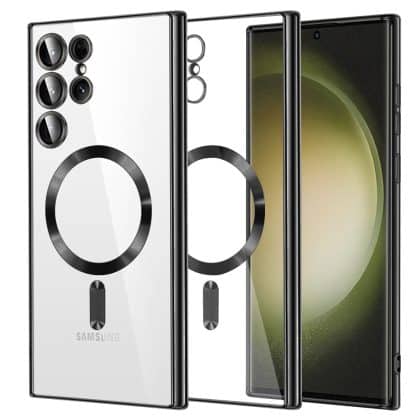 Techsuit Luxury Crystal MagSafe - θήκη για Samsung Galaxy S23 Ultra - Μαύρο