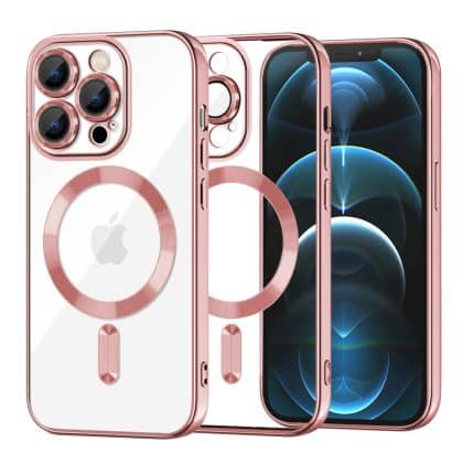 Techsuit Luxury Crystal MagSafe - θήκη για Apple iPhone 12 Pro Max - Ροζ