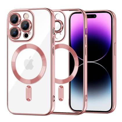 Techsuit Luxury Crystal MagSafe - θήκη για Apple iPhone 14 Pro Max - Ροζ