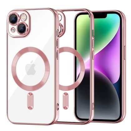 Techsuit Luxury Crystal MagSafe - θήκη για Apple iPhone 14 - Ροζ