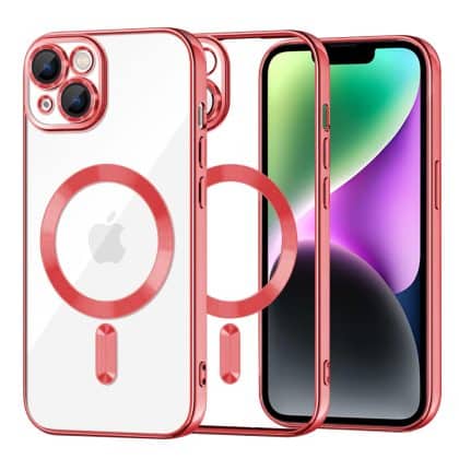 Techsuit Luxury Crystal - θήκη για Apple iPhone 14 - Κόκκινο
