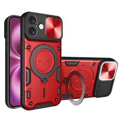 Techsuit CamGuard Pro - θήκη για Apple iPhone 16 Plus - Κόκκινο