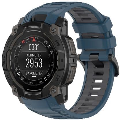 Techsuit - Λουράκι ρολογιού 22mm (W077) - Garmin Instinct 3 45mm / Instinct 3 45 Solar - Μπλε σκούρο