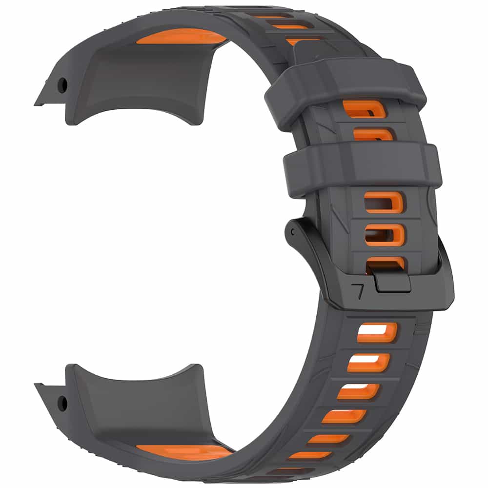 Techsuit - Λουράκι ρολογιού 22mm (W077) - Garmin Instinct 3 45mm / Instinct 3 45 Solar - Γκρι/Πορτοκαλί - Image 2