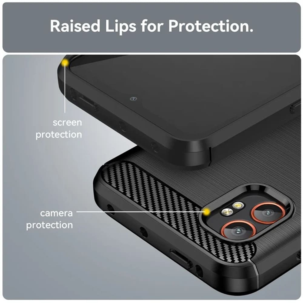 Techsuit Carbon Silicone - θήκη για Samsung Galaxy XCover7 Pro - Μαύρο - Image 2