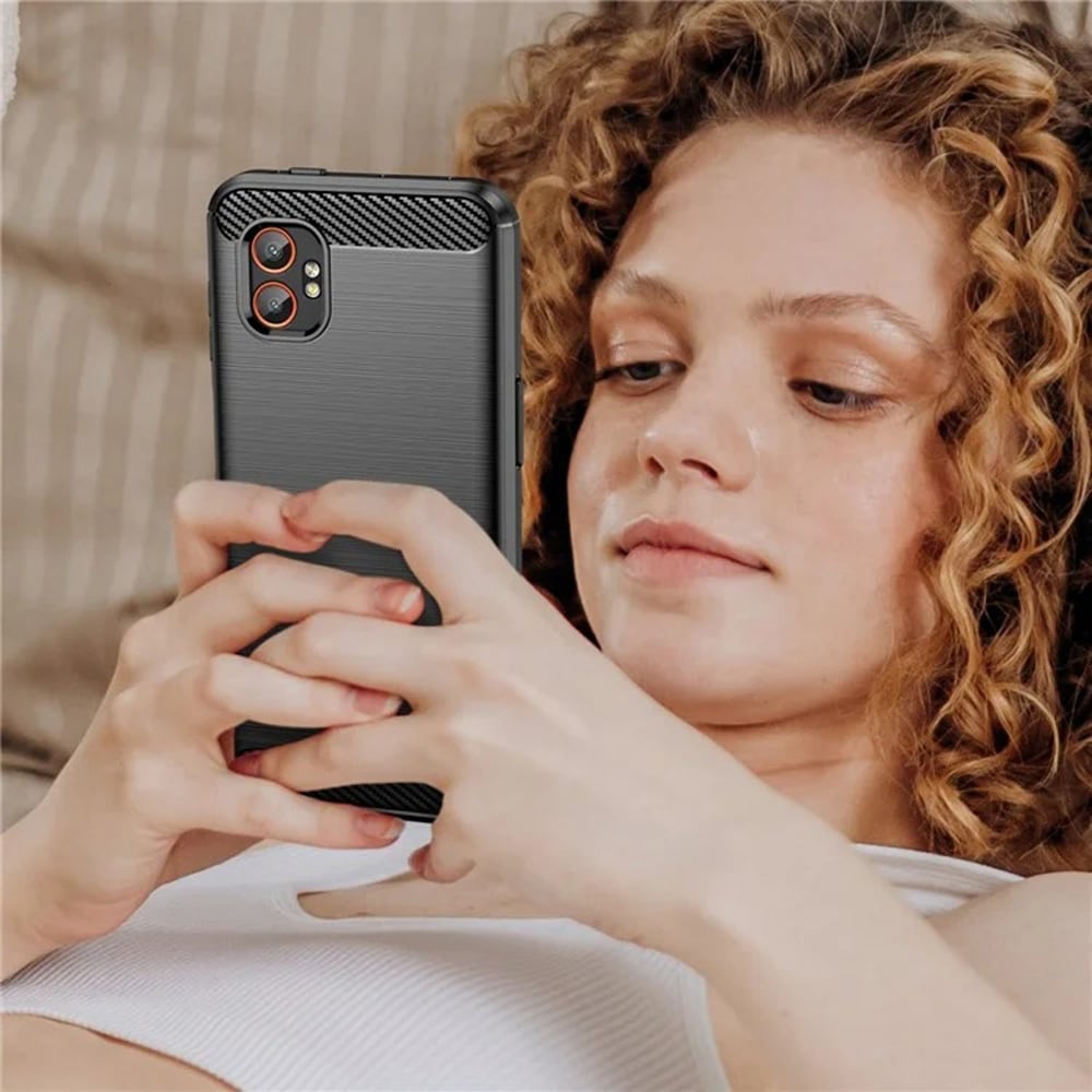 Techsuit Carbon Silicone - θήκη για Samsung Galaxy XCover7 Pro - Μαύρο - Image 6