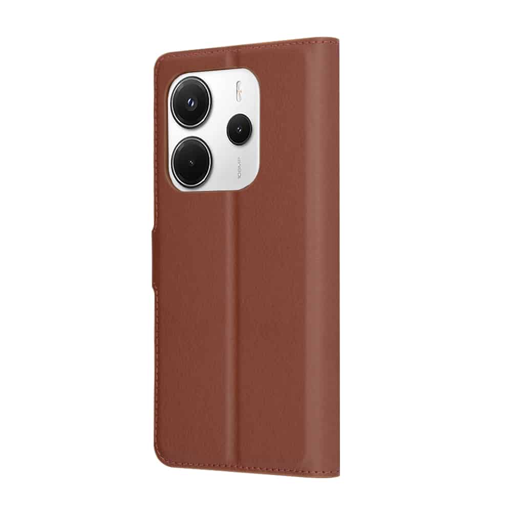 Techsuit Leather Folio - θήκη για Xiaomi Redmi Note 14 4G - Καφέ - Image 5
