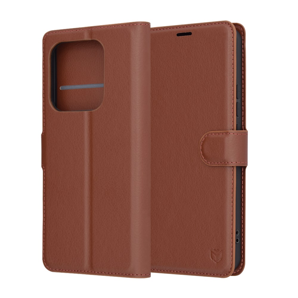 Techsuit Leather Folio - θήκη για Xiaomi Redmi Note 14 4G - Καφέ - Image 6