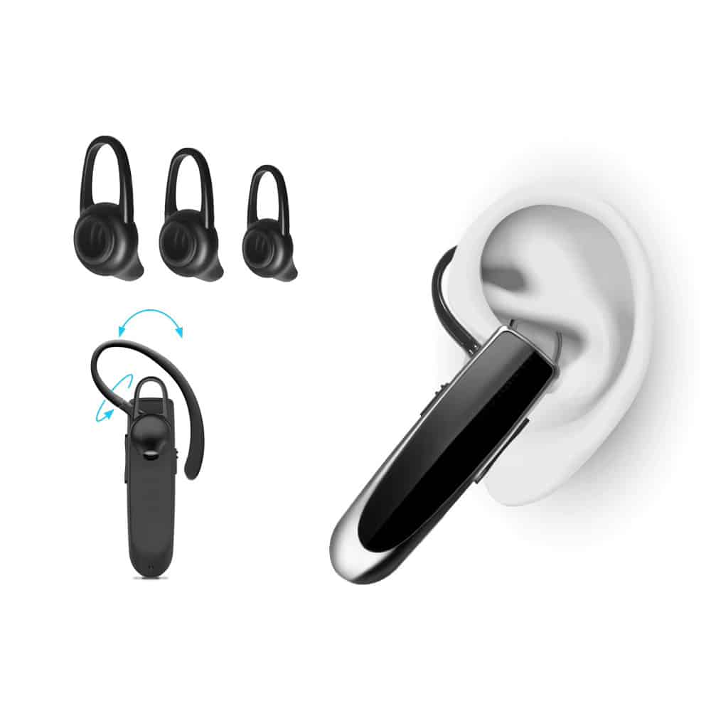 Techsuit - Ακουστικά Bluetooth Premium UrbanEar (CB1) - HandsFree, Type-C, Ακύρωση Θορύβου, Ελαφριά & Άνετα - Μαύρο - Image 4