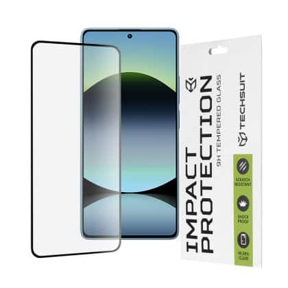 Techsuit - 111D Πλήρης Κάλυψη / Πλήρες Γυαλί με Κόλλα - Xiaomi Redmi Note 14S - Μαύρο