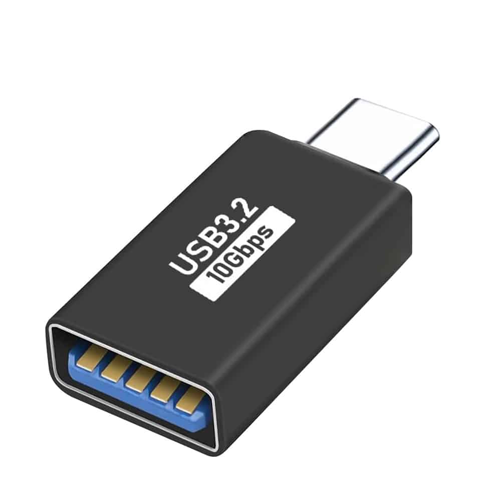 Techsuit - Προσαρμογέας OTG AluCoreX (A14) - USB σε Type-C, 10Gbps, Plug and Play, Κράμα αλουμινίου, Γρήγορη μεταφορά δεδομένων - Μαύρο - Image 3