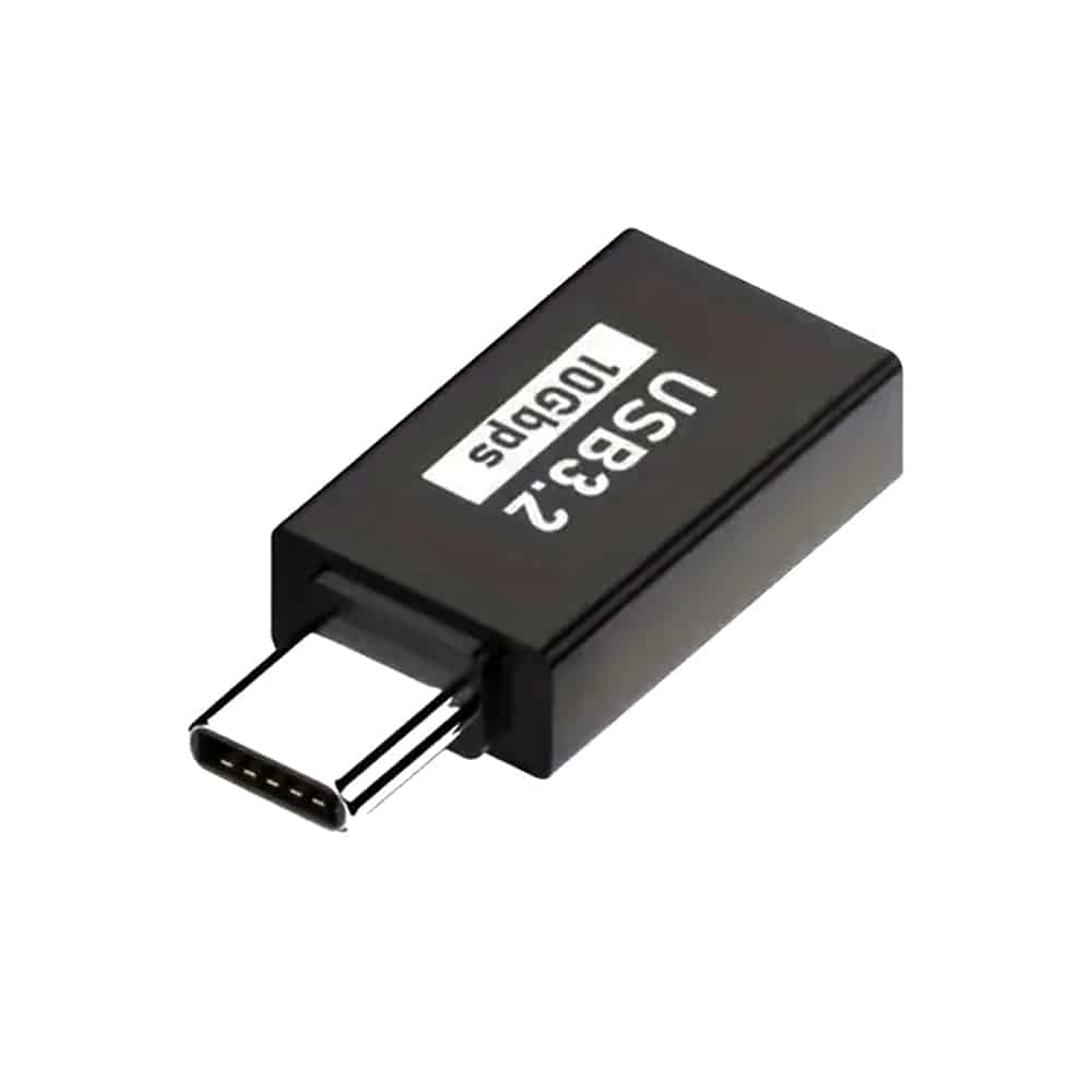 Techsuit - Προσαρμογέας OTG AluCoreX (A14) - USB σε Type-C, 10Gbps, Plug and Play, Κράμα αλουμινίου, Γρήγορη μεταφορά δεδομένων - Μαύρο - Image 2