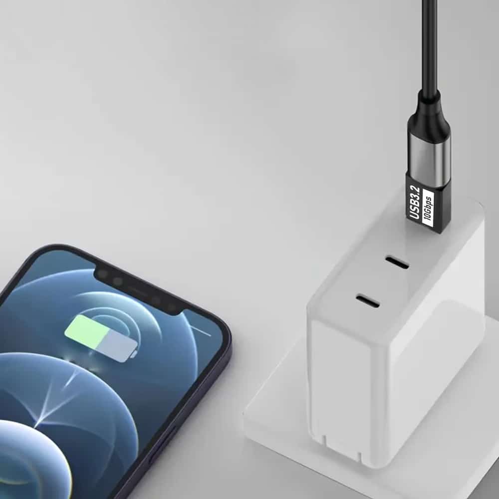 Techsuit - Προσαρμογέας OTG AluCoreX (A14) - USB σε Type-C, 10Gbps, Plug and Play, Κράμα αλουμινίου, Γρήγορη μεταφορά δεδομένων - Μαύρο - Image 5