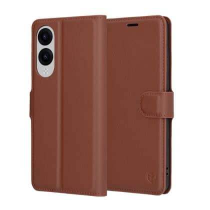 Techsuit Leather Folio - θήκη για Samsung Galaxy S25 Edge - Καφέ