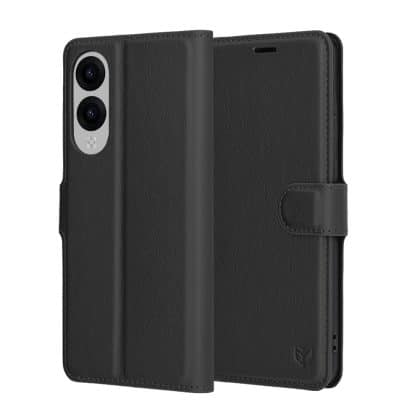 Techsuit Leather Folio - θήκη για Samsung Galaxy S25 Edge - Μαύρο
