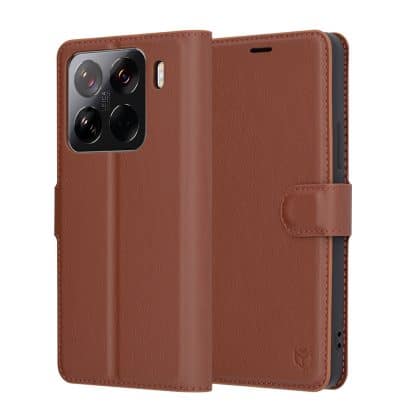 Techsuit Leather Folio - θήκη για Xiaomi 15 Pro - Καφέ