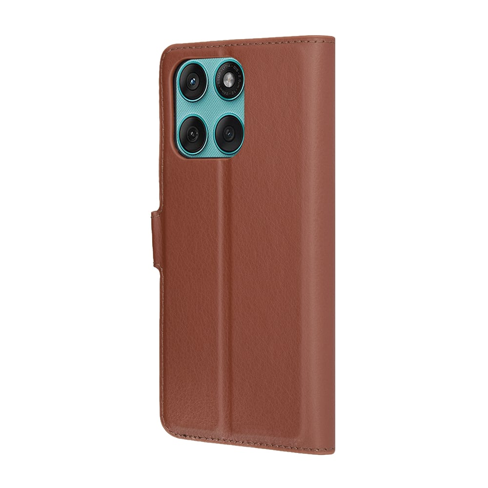 Techsuit Leather Folio - θήκη για Motorola Edge 60 - Καφέ - Image 5