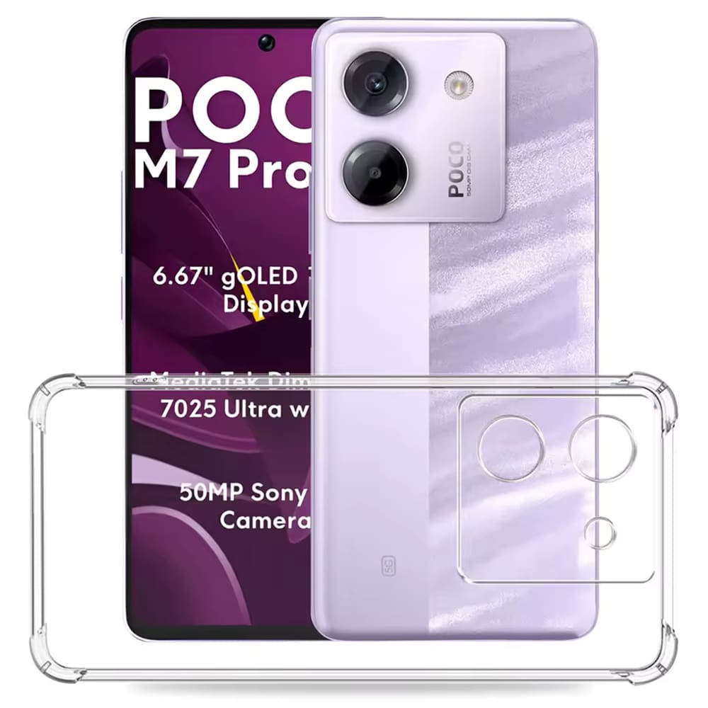 Techsuit Shockproof Clear Silicone - θήκη για Xiaomi Poco M7 Pro 5G - Διάφανο - Image 2