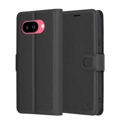 Techsuit Leather Folio - θήκη για Google Pixel 9a - Μαύρο
