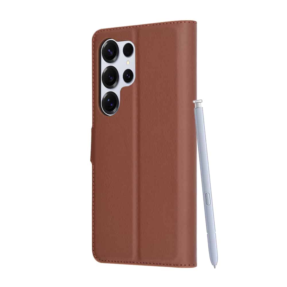 Techsuit Leather Folio - θήκη για Samsung Galaxy S25 Ultra - Καφέ - Image 5