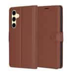 Techsuit Leather Folio - θήκη για Samsung Galaxy S24 FE - Καφέ