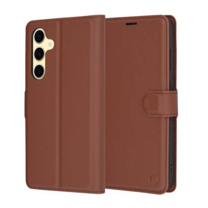 Techsuit Leather Folio - θήκη για Samsung Galaxy S24 FE - Καφέ