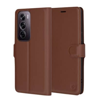 Techsuit Leather Folio - θήκη για Oppo Reno12 Pro - Καφέ
