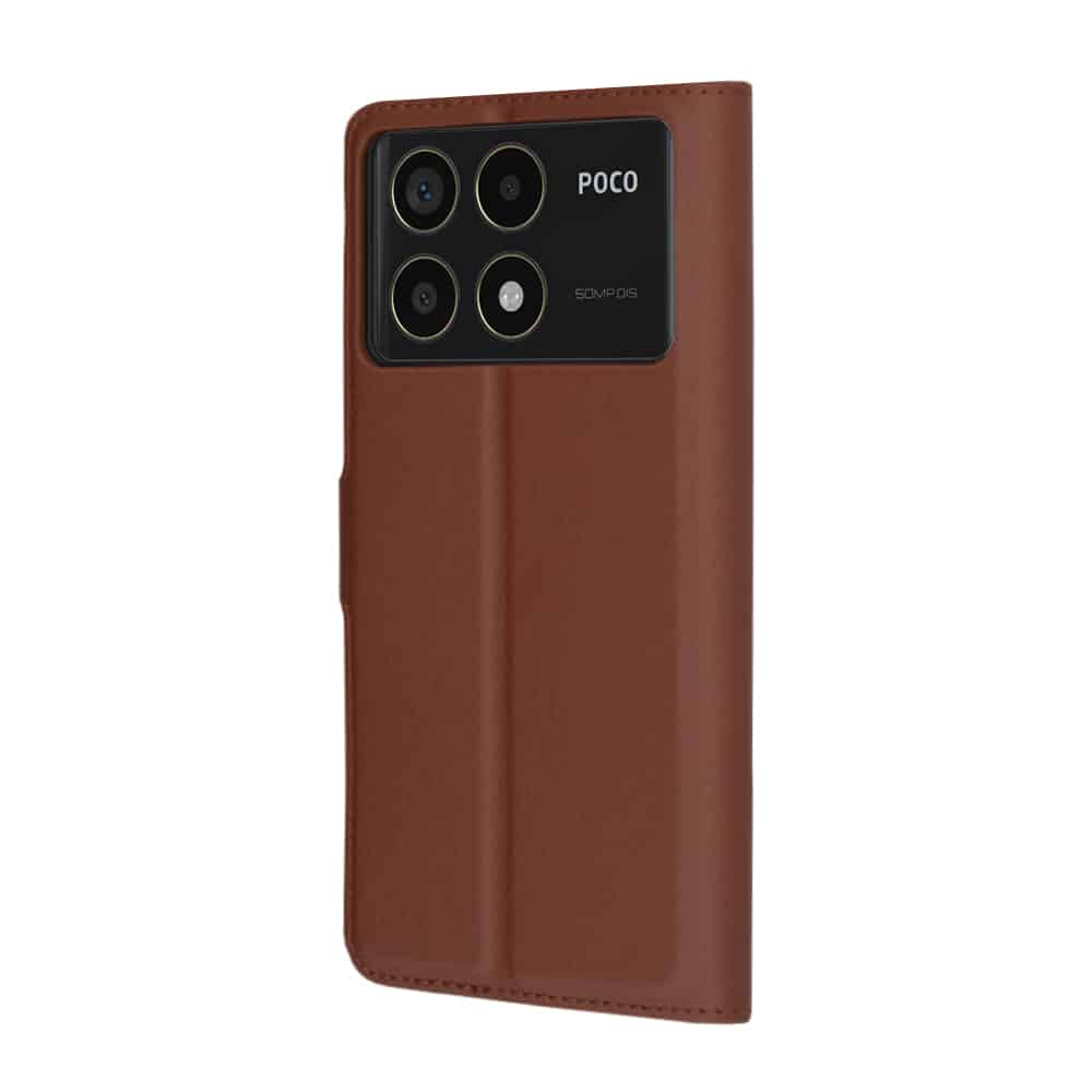Techsuit Leather Folio - θήκη για Xiaomi Poco F6 Pro - Καφέ - Image 5