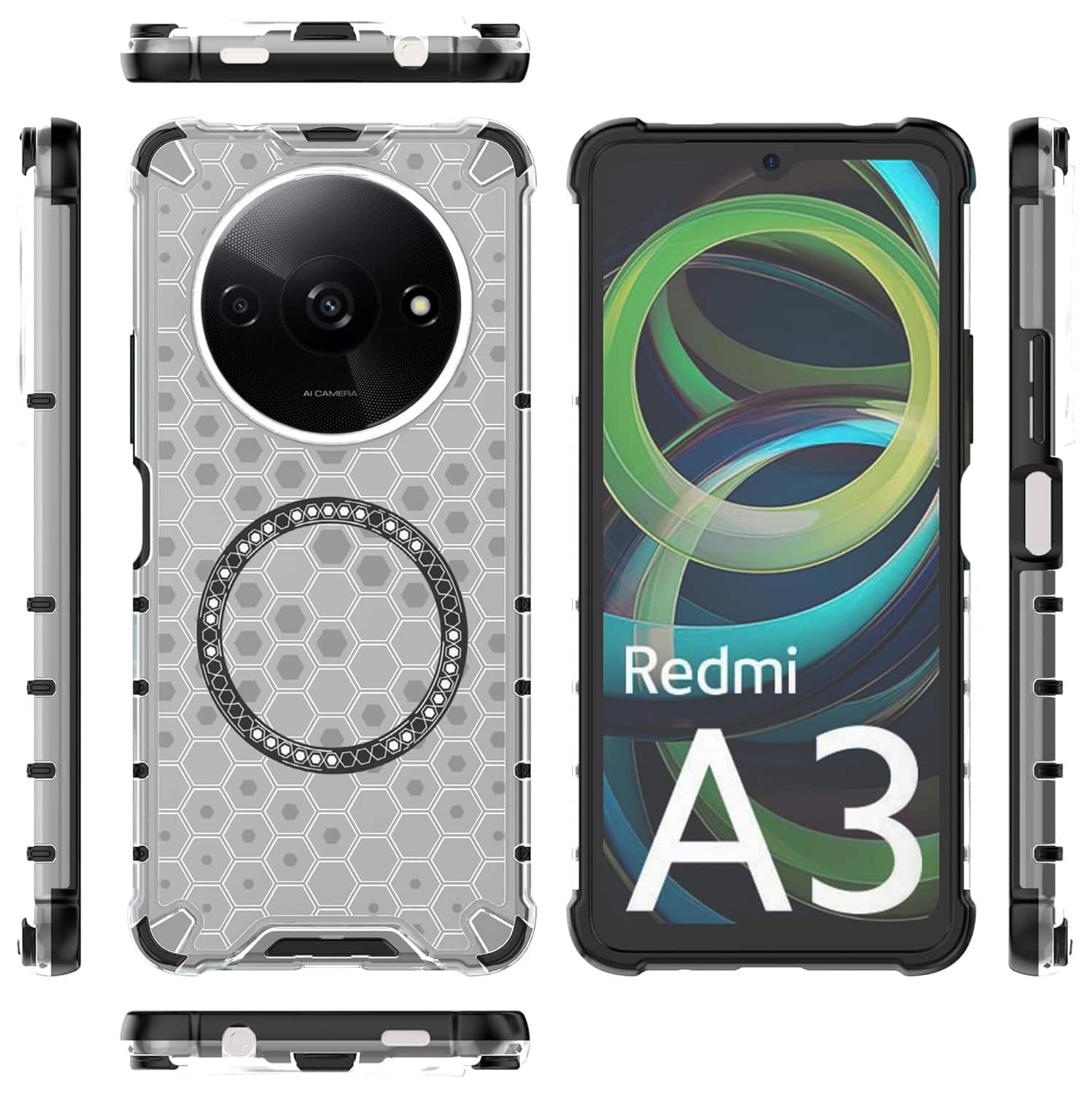 Techsuit HoneyComb Shield - θήκη για Xiaomi Redmi A3 / A3x - Λευκό - Image 2