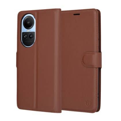 Techsuit Leather Folio - θήκη για Oppo Reno10 / Pro - Καφέ
