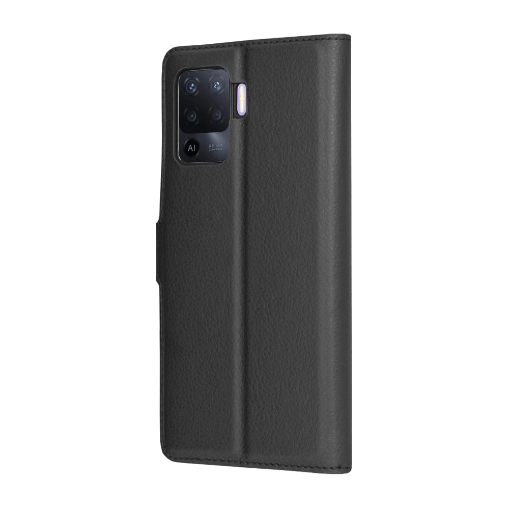 Techsuit Leather Folio - θήκη για Oppo Reno5 Lite / A94 4G - Μαύρο - Image 5