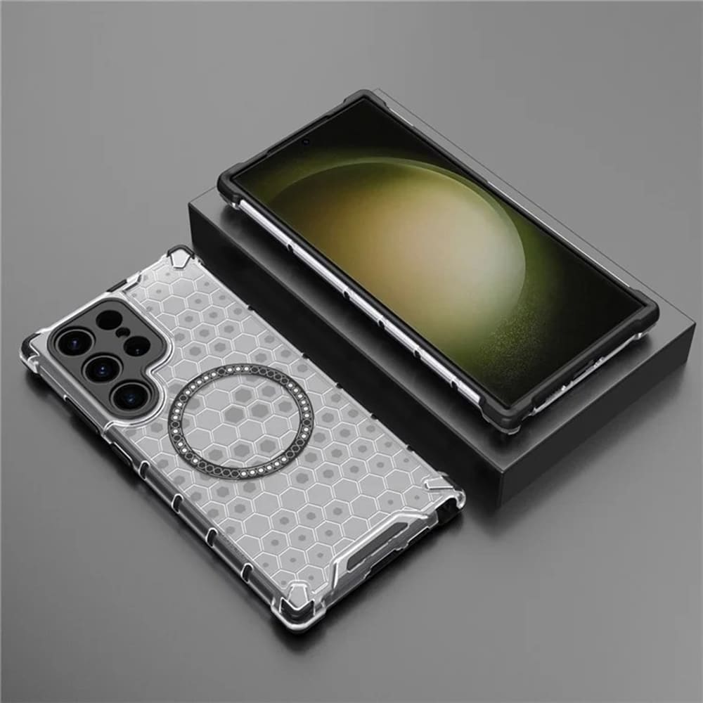 Techsuit HoneyComb Shield MagSafe - θήκη για Samsung Galaxy S25 Ultra - Λευκό - Image 5