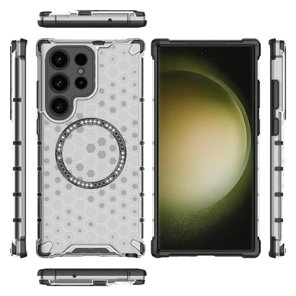 Techsuit HoneyComb Shield MagSafe - θήκη για Samsung Galaxy S25 Ultra - Λευκό - Image 6