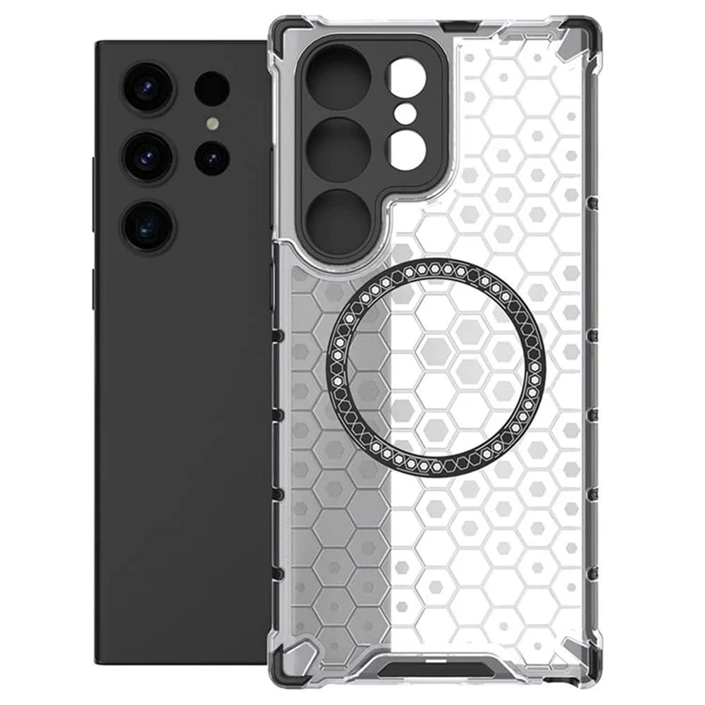 Techsuit HoneyComb Shield MagSafe - θήκη για Samsung Galaxy S25 Ultra - Λευκό - Image 2