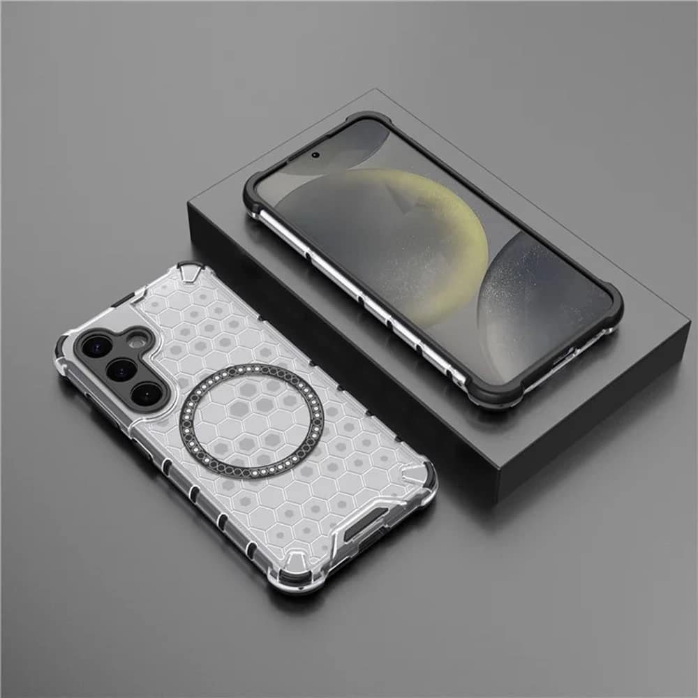 Techsuit HoneyComb Shield MagSafe - θήκη για Samsung Galaxy S25 - Λευκό - Image 6