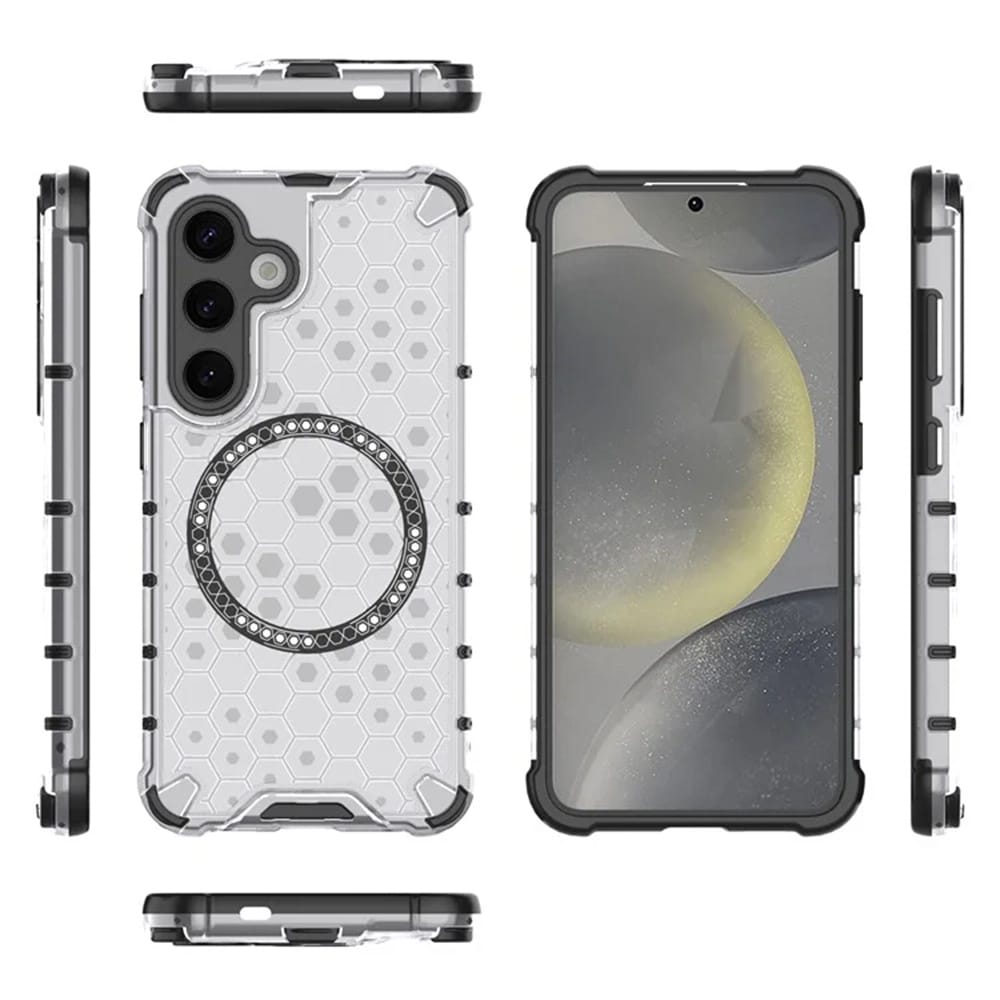 Techsuit HoneyComb Shield MagSafe - θήκη για Samsung Galaxy S25 - Λευκό - Image 5