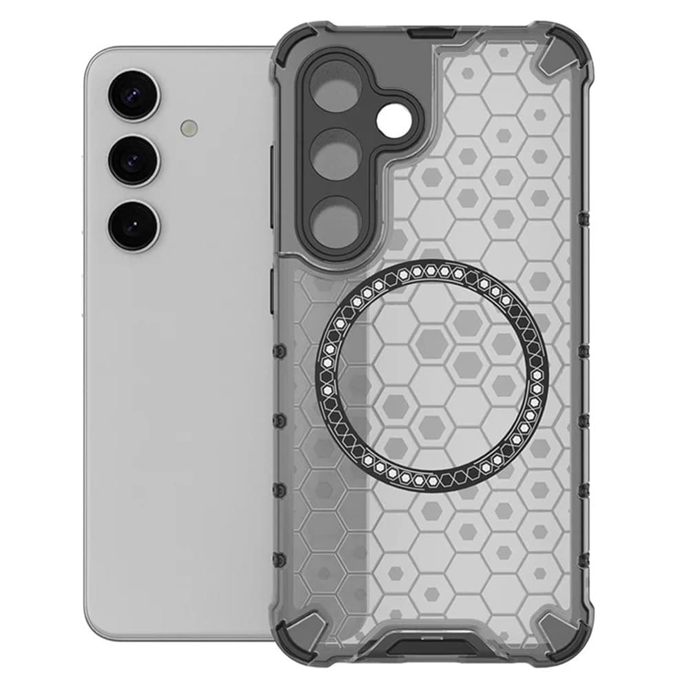 Techsuit HoneyComb Shield MagSafe - θήκη για Samsung Galaxy S25+ - Μαύρο - Image 2