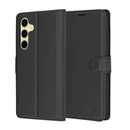 Techsuit Leather Folio - θήκη για Samsung Galaxy S24 FE - Μαύρο