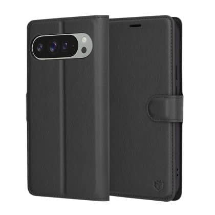 Techsuit Leather Folio - θήκη για Google Pixel 9 Pro XL - Μαύρο