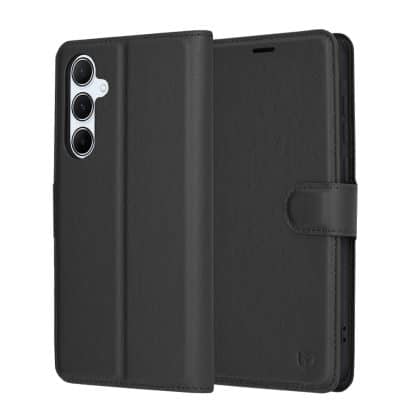 Techsuit Leather Folio - θήκη για Samsung Galaxy A55 - Μαύρο