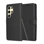 Techsuit Leather Folio - θήκη για Samsung Galaxy S24 Ultra - Μαύρο