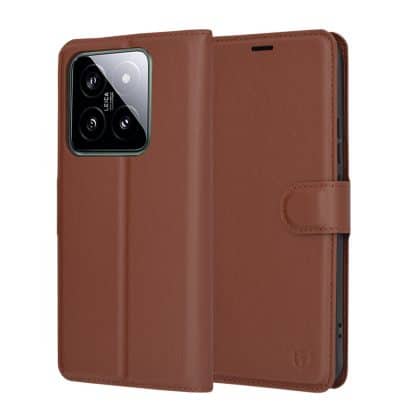 Techsuit Leather Folio - θήκη για Xiaomi 14 - Καφέ