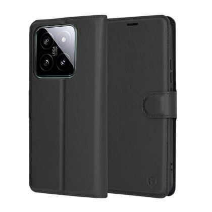Techsuit Leather Folio - θήκη για Xiaomi 14 - Μαύρο