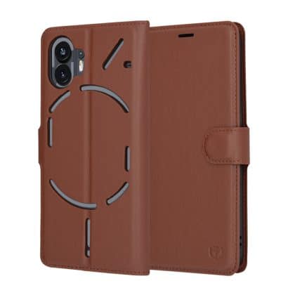 Techsuit Leather Folio - θήκη για Nothing Phone (2) - Καφέ