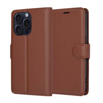 Techsuit Leather Folio - θήκη για Apple iPhone 15 Pro - Γκρι